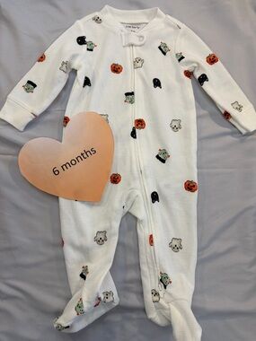 Carter's - NWOT - White One Piece with Halloween Prints